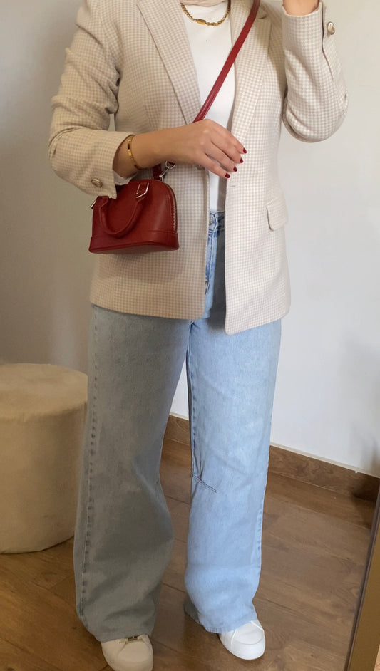 Tweed Off white wool blazer