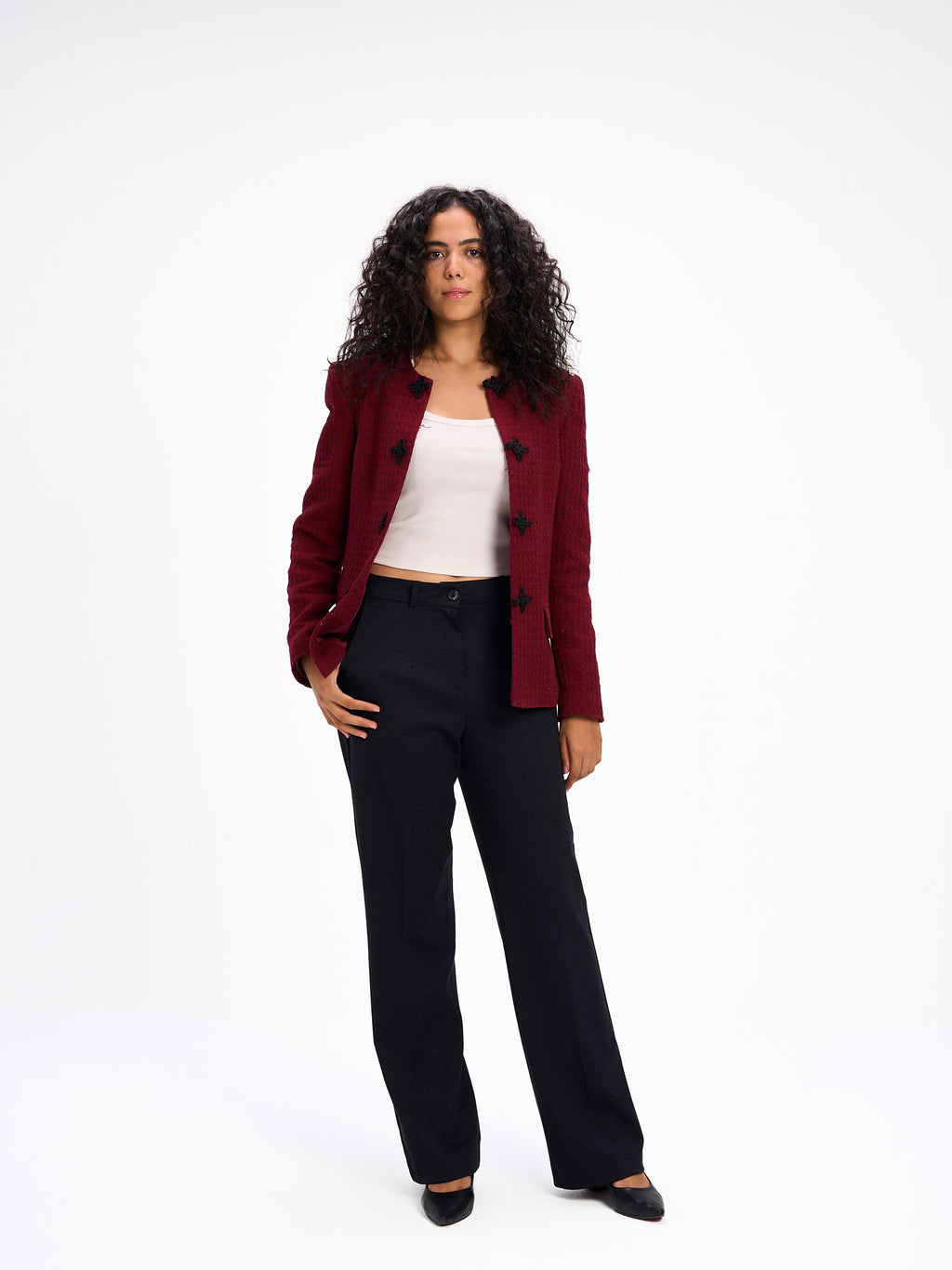 Royal burgundy blazer