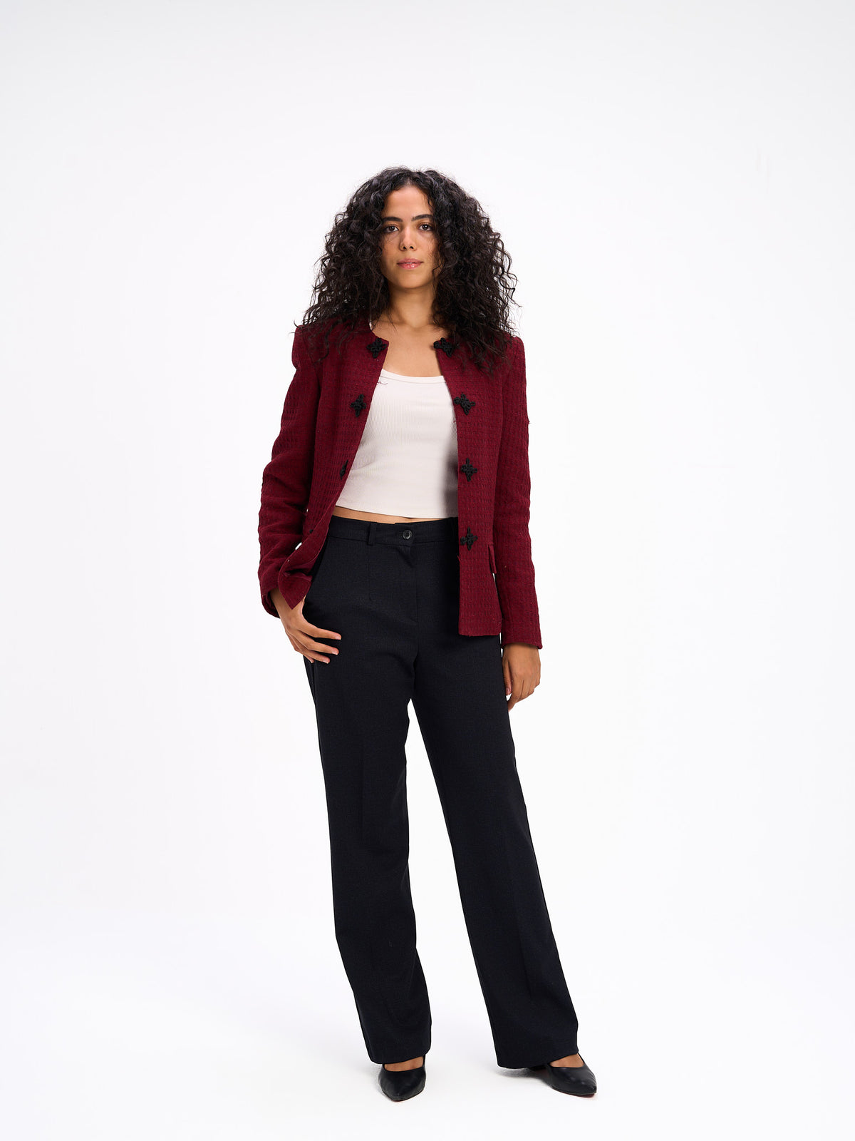 Royal burgundy blazer