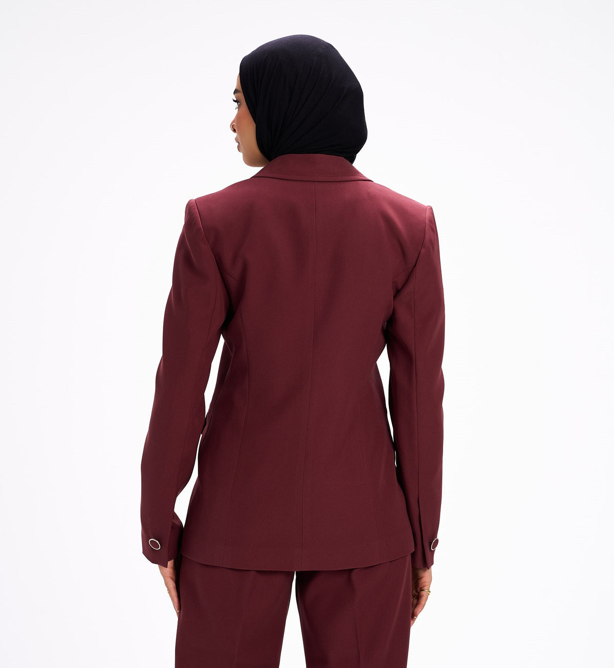 Elora burgundy blazer