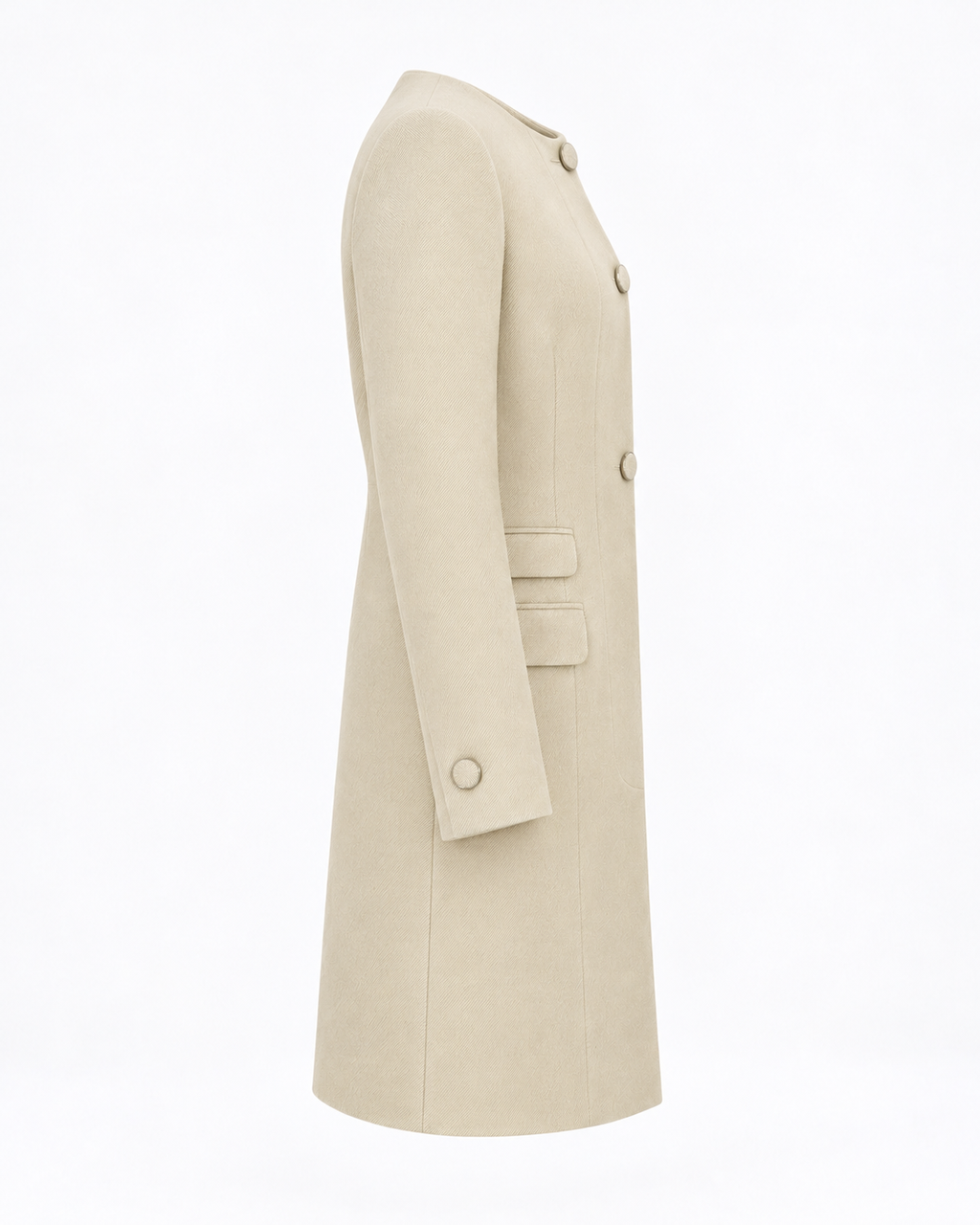 Round neck mint coat