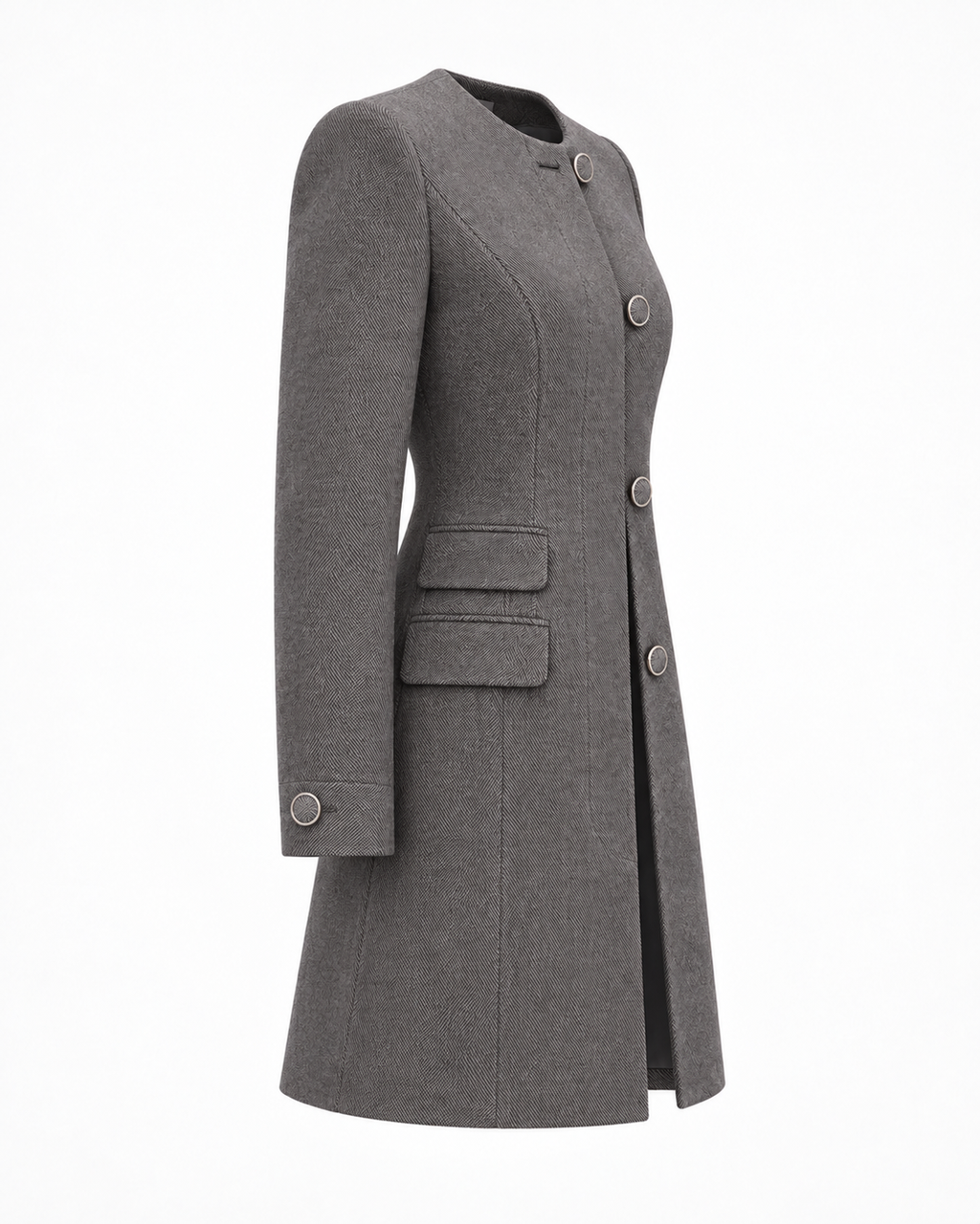 Round neck black coat