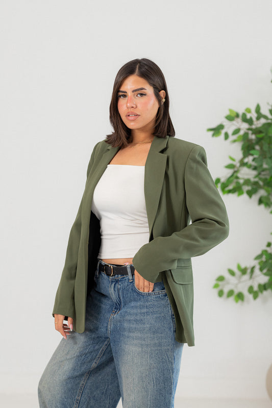 Glow olive green blazer
