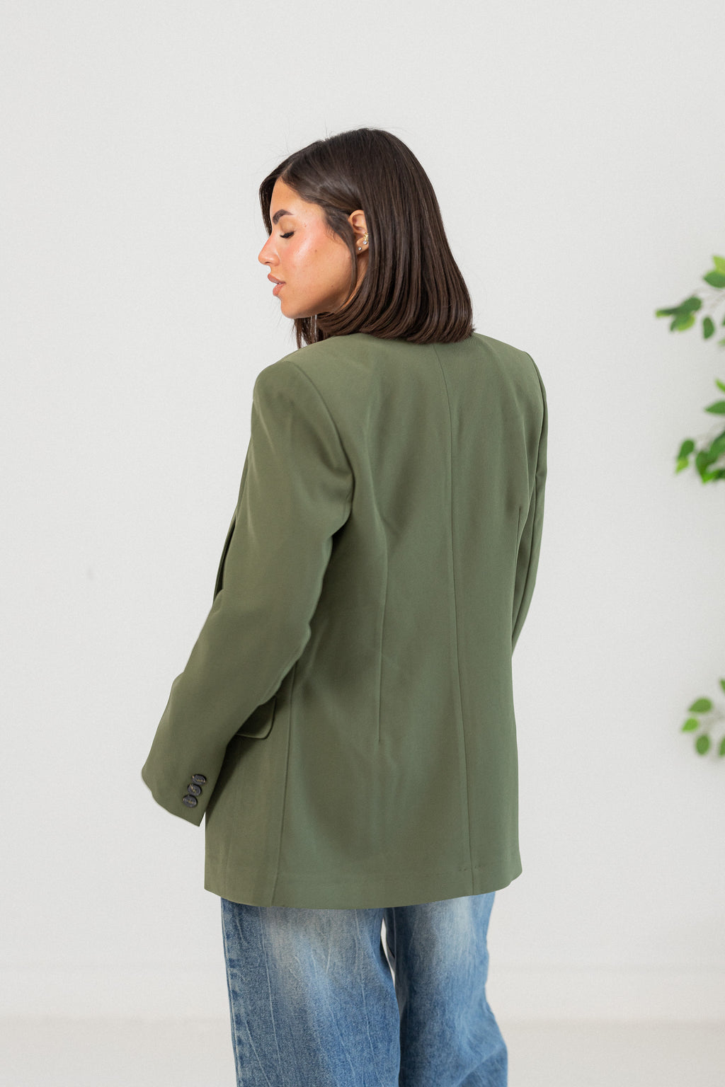 Glow olive green blazer
